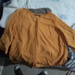 Orange three quarter sleeve